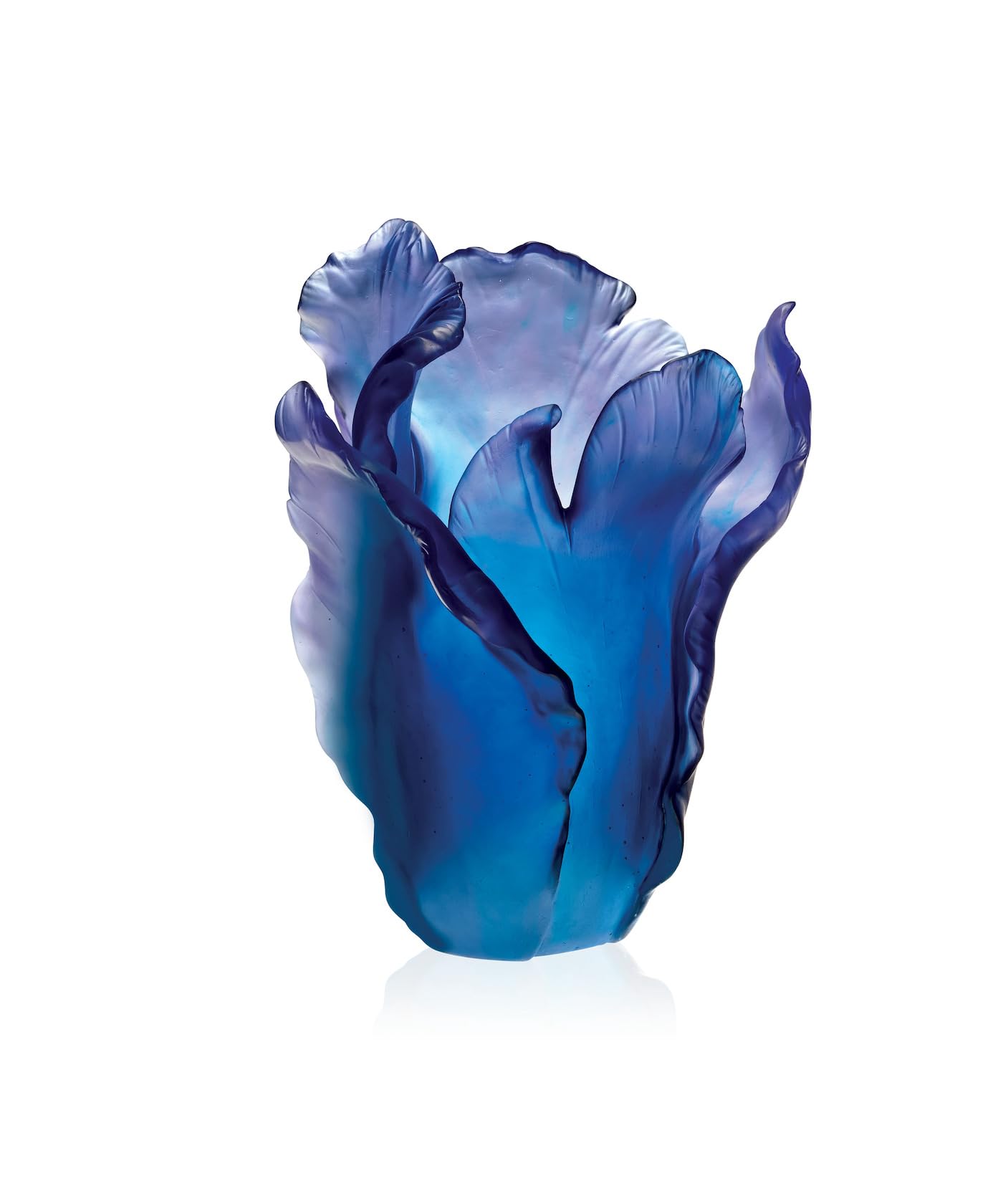 Daum ドーム　フランス製　ガラスの置物　ブルー Amazon.com: Daum Crystal Vase Blue 03574-7 : Home & Kitchen