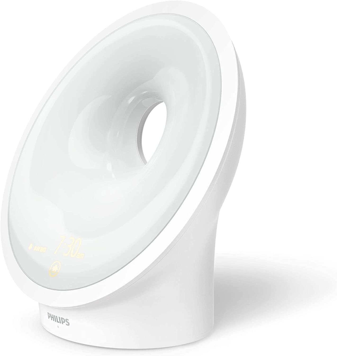 PHILIPS Sleep & Wake-up Light HF3651/01, farbige Sonnenaufgangssimulation, 25 Lichtstärken, Mitternachtslicht