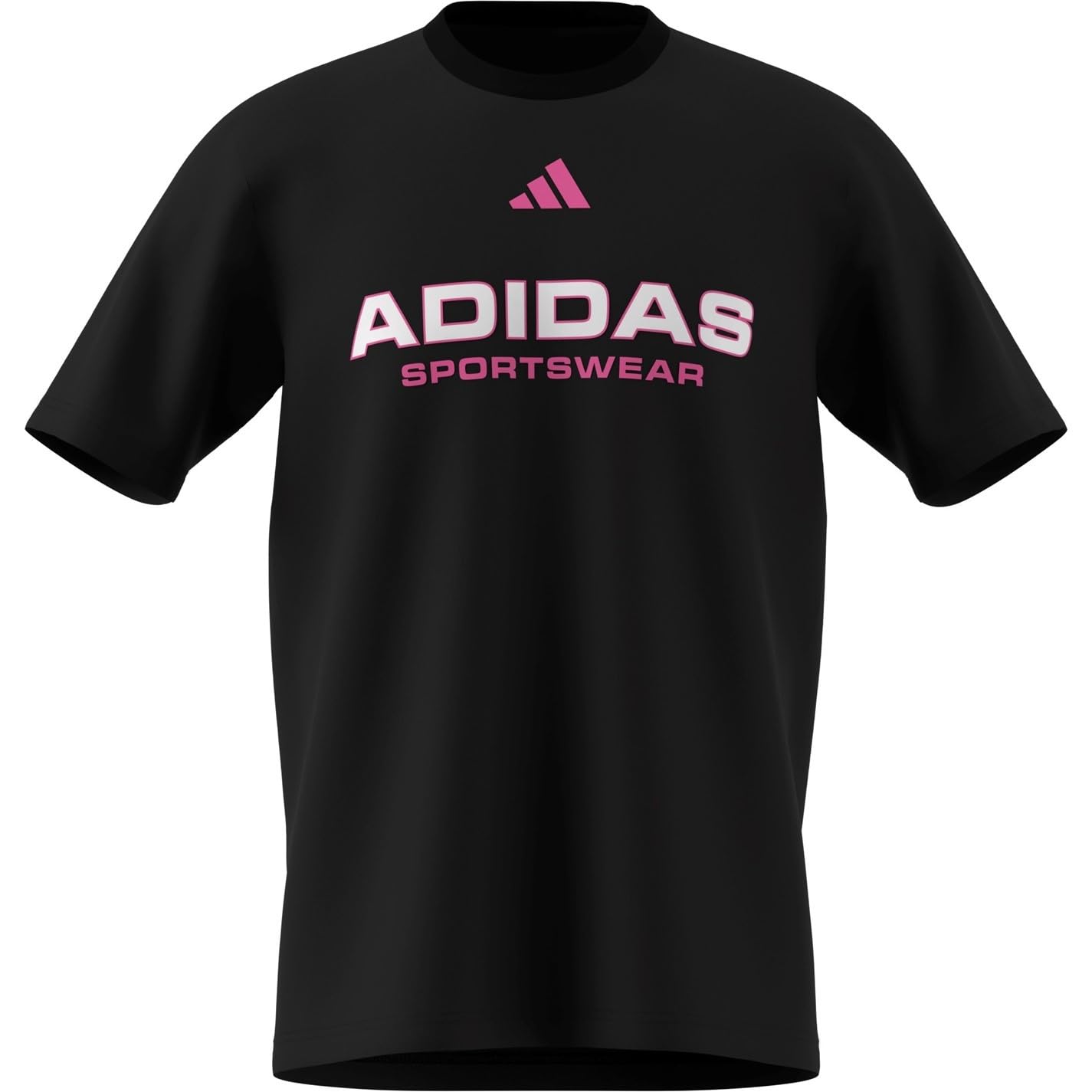 adidas Mens Graphic Logo T-Shirt Black/Pink SPW XL