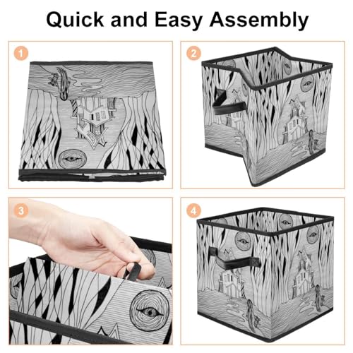 Boîte de rangement pliable avec poignées solides pour optimiser vos placards