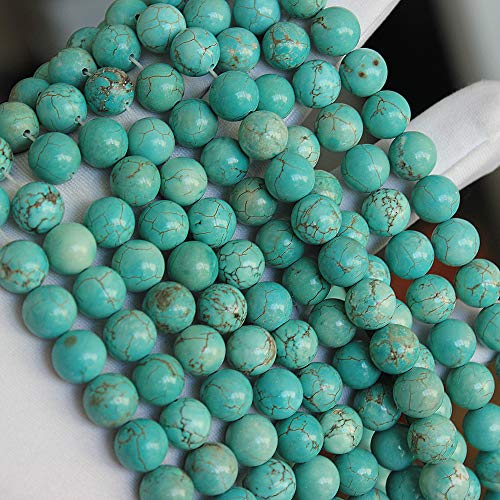 MJDCB Round Stone Beads 4mm Turquoise Loose Gemstone Beads for Jewelry Making Bracelet Necklace 85pcs - Image 4