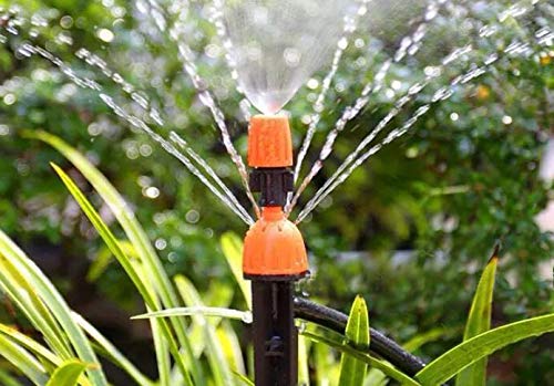 CTKcom Micro Spray Adjustable 360 Degree Water Flow Irrigation Drippers on Stake Emitter Drip System,Pack of 25
