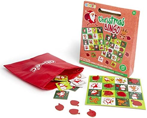 abeec Christmas Bingo - Xmas Stocking Fillers Kids - Christmas Day Games - Christmas Games - Family Games For Kids And Adults - Gifts For Kids- Kids Bingo