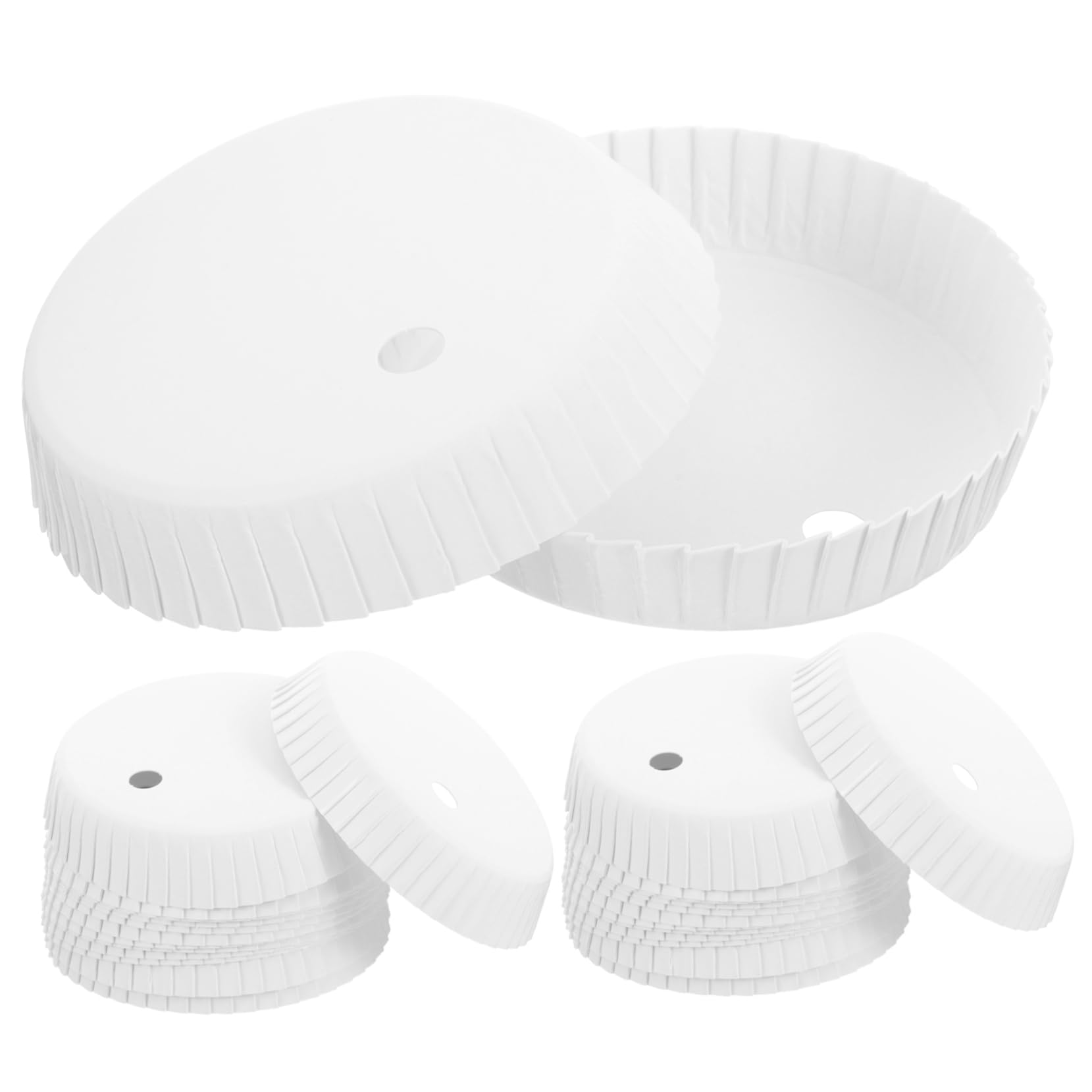 FOMIYES 100pcs Paper Cup Covers Disposable Round Lids Paper Cup Protectors Small Round Covers for Hotel Cafe Shop
