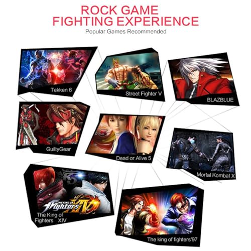 image for PXN 0082 Arcade Stick PC Street Fighter USB Arcade Stick, Compatible w