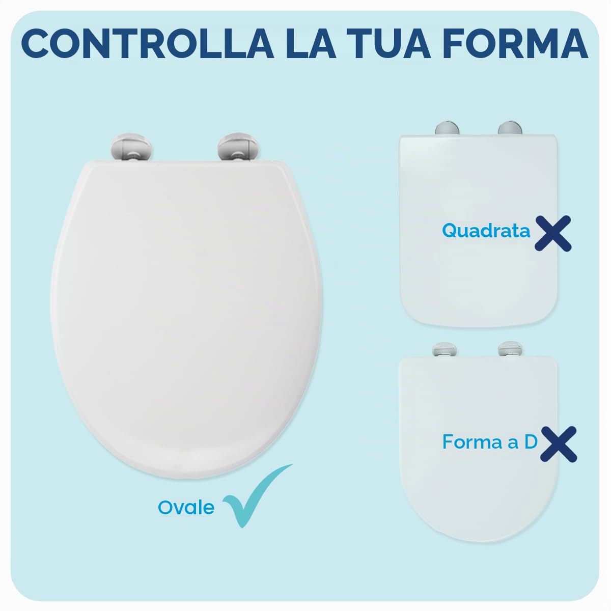 Croydex Ontario - Sedile WC in legno con chiusura rallentata, sgancio rapido per una facile pulizia, cerniere regolabili con fissaggio superiore e inferiore, superficie di seduta antibatterica e