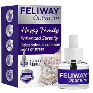 Feliway Optimum Refill, The Best Solution to Ease cat Anxiety, cat