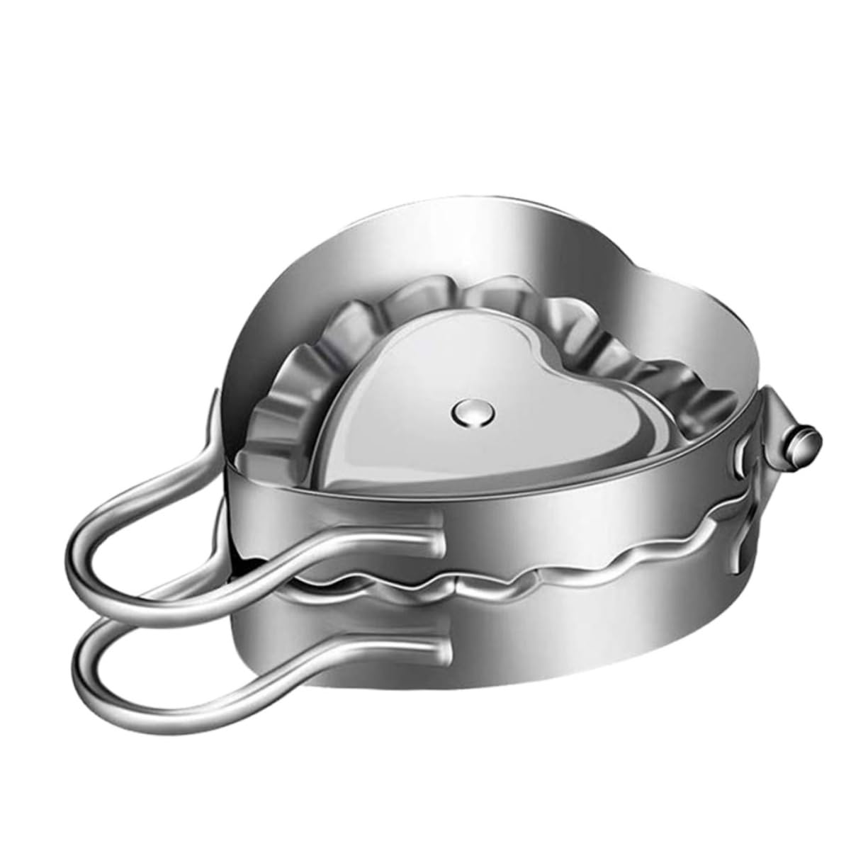 Cabilock Large Heart Shape Ravioli Mold Dumpling Mould Mould Quick Dumpling Making Stainless Steel