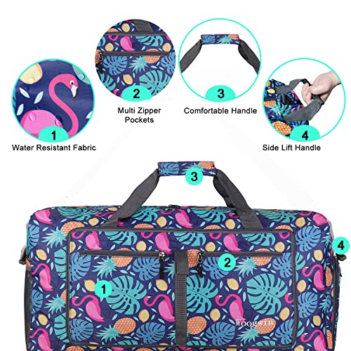 Image of Woogwin Travel Duffel Bag Large Foldable Waterproof Overnight Bag for Beach Swim Bags Pool Sports Gym