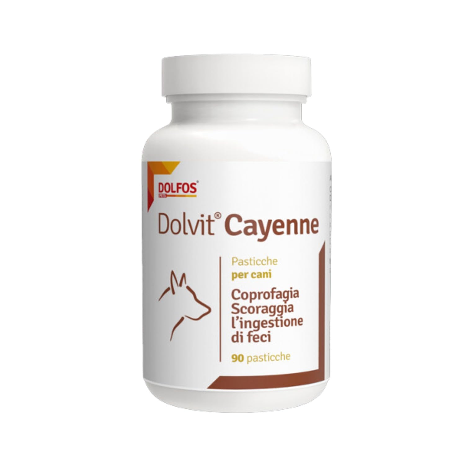 Dolvit Cayenne Coprophagie Chien - 90 pastilles à croquer inhabituelles, Complément naturel