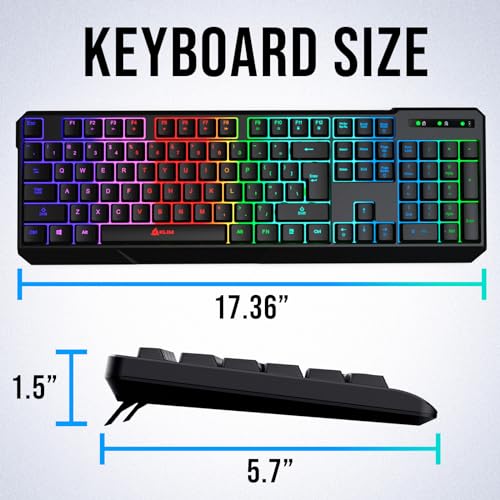 Image of KLIM Chroma Rechargeable Wireless Gaming Keyboard + Slim, Durable, Ergonomic, Quiet, Waterproof, Silent Keys + Backlit Wireless Keyboard for PC PS4 Xbox One Mac + Teclado Gamer + New 2020 Version