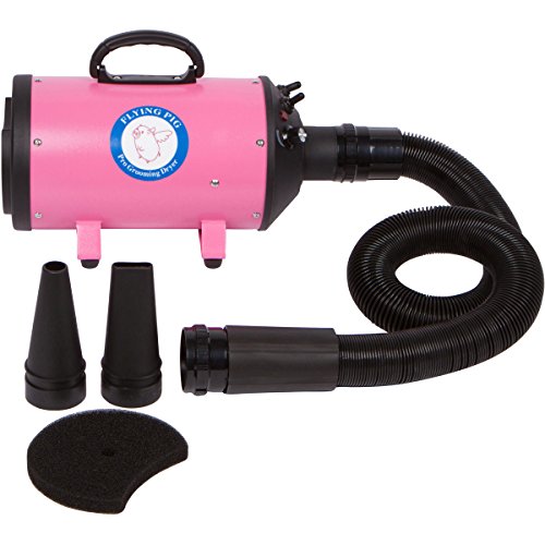 Flying Pig High Velocity Dog Pet Grooming Dryer W/Heater (Model: Flying One, Pink) #TOP2