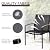 Shintenchi 3 Pieces Patio Bistro Sets, Outdoor Textilene Fabric Conversation Bistro Set, Textilene Fabric Front Porch Chairs Small Patio Furniture Set with Table for Lawn,Garden,Balcony (Black)