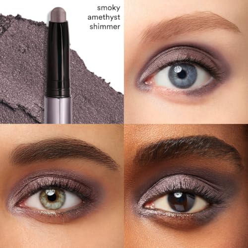 Image of Julep Eyeshadow 101 Cream-to-Powder Waterproof Eyeshadow Stick - Smoky Amethyst Shimmer - Long-Lasting, Buildable, Crease-Proof, Cruelty Free, Shimmer Finish with Built-In Smudger