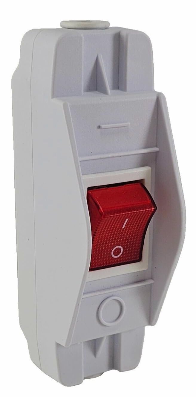 Schnurschalter Beleuchtet mit wechselbarem Wippschalter, 16A 250V