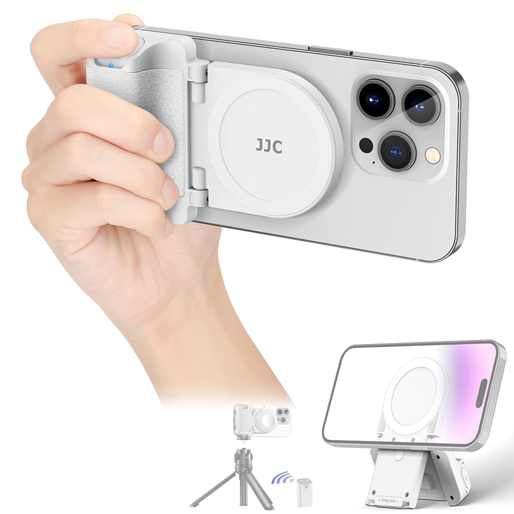 Poignée magnétique Magsafe avec télécommande Bluetooth pour iPhone et Android Blanc - 7