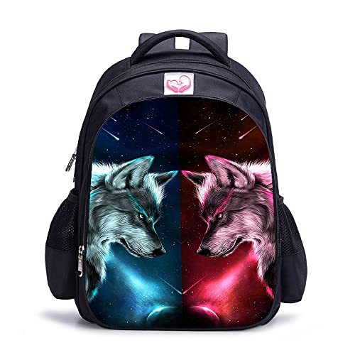 Sac à dos Twilight Wolf pour adolescent et enfant de 16 pouces idéal pour le collège