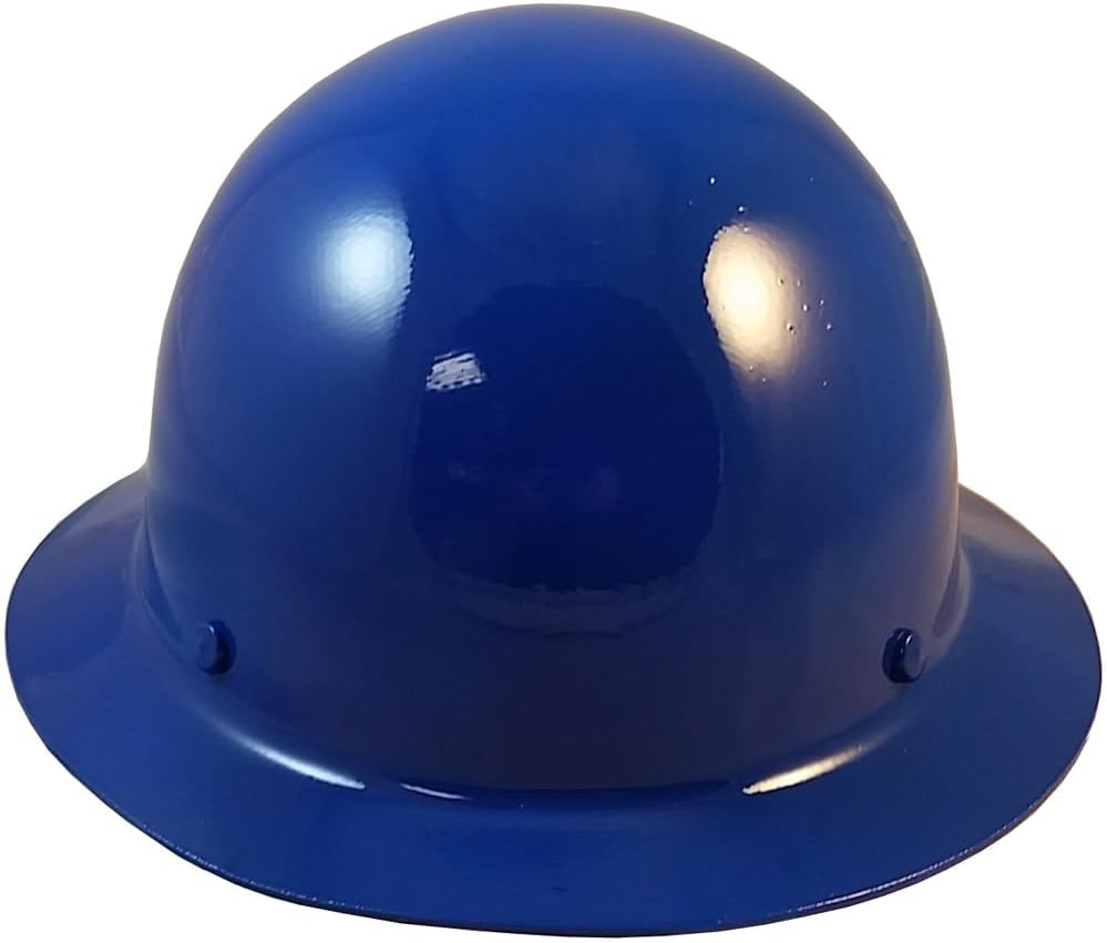 Texas America Safety Company Custom Skullgard Full Brim Fiberglass Hard Hat with 4-Point Staz-On Suspension and Tote, ANSI Type 1 Class G Safety Helmet, Hard Hats for Men