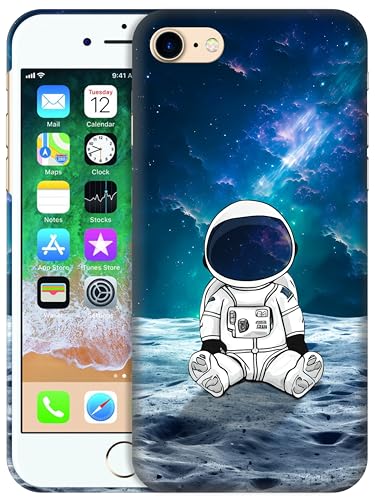 GlamCase for iPhone 7/8 / SE 2 2020 / SE 3 2022 Case - Baby Astronaut in Space Printed Cute Slim & Sleek Plastic Hard Designer Back Case for iPhone SE 3 / SE 2/7 / 8