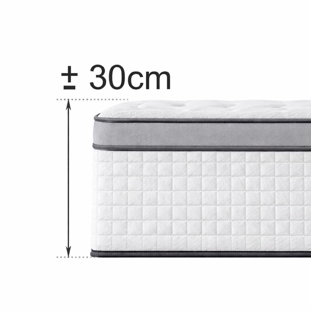 DAGOSTINO Home Dubai Lifestyle - Colchón Híbrido 135x190 cm - Altura 30 cm - Muelles Ensacados y Sobrecolchón Integrado - Firmeza Media - Confort Hotel 5 Estrellas