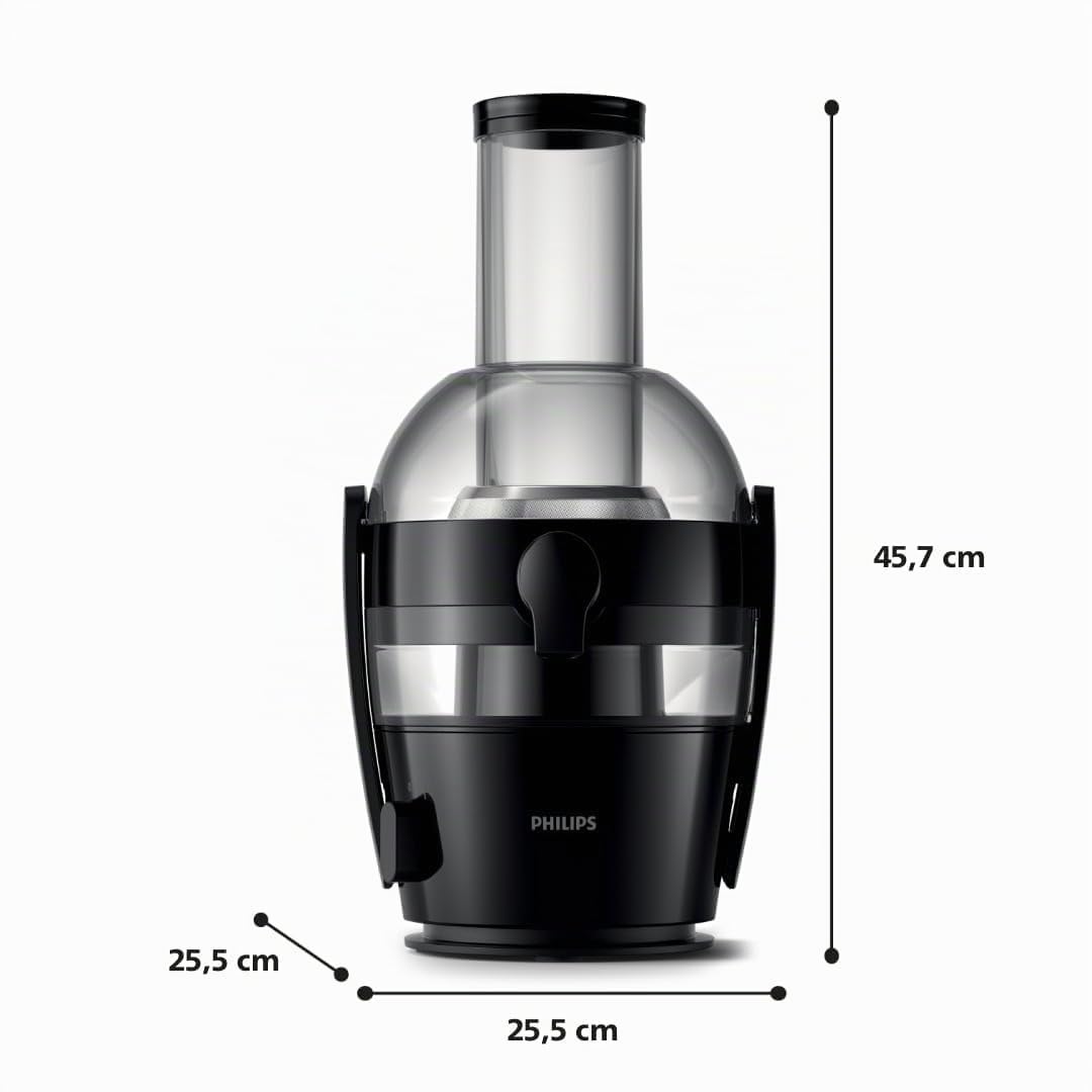 Philips Licuadora Viva Collection – 800W de potencia, Tecnología QuickClean, Tubo de entrada XL 75mm, Capacidad de 2L, Sistema antigoteo, Fácil de montar y limpiar (HR1856/70)