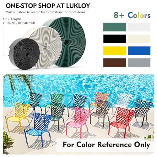 Sangle en vinyle pour réparation de chaise de patio LukLoy blanche de 6m