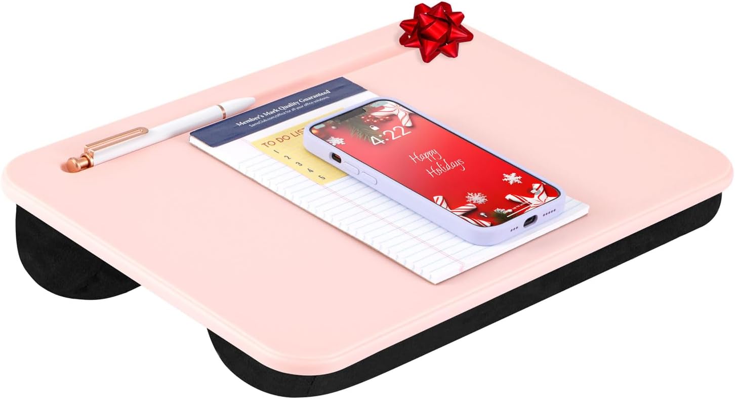 LAPGEAR Compact Lap Desk - Fits up to 15 Inch Laptops - Rose Quartz - Style No. 43104