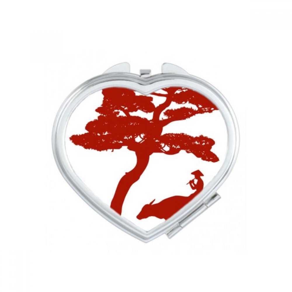 Miroir de poche motif vache culture chinoise idéal pour vos voyages