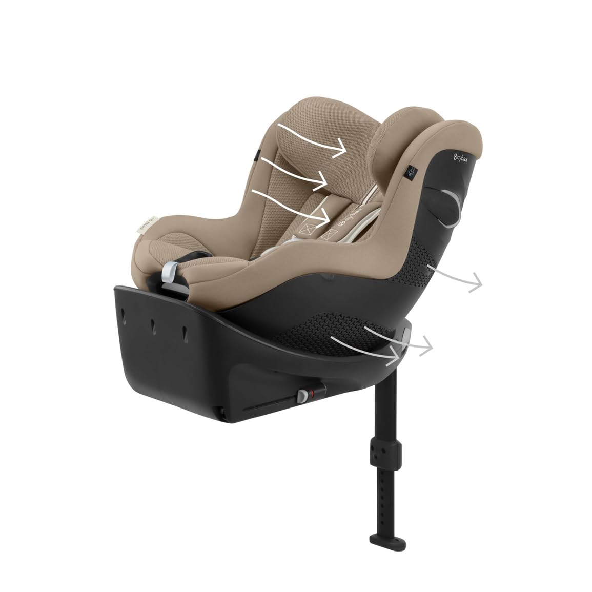 Cybex Sirona Gi i-Size Plus/Almond Beige-beige PU1
