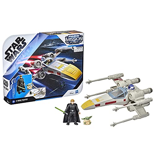 Star Wars Mission Fleet Stellar Class Luke Skywalker & Grogu X-Wing Jedi Search & Rescue 2.5-Inch-Scale Figure And Vehicle, Ages 4 And Up #TOP1
