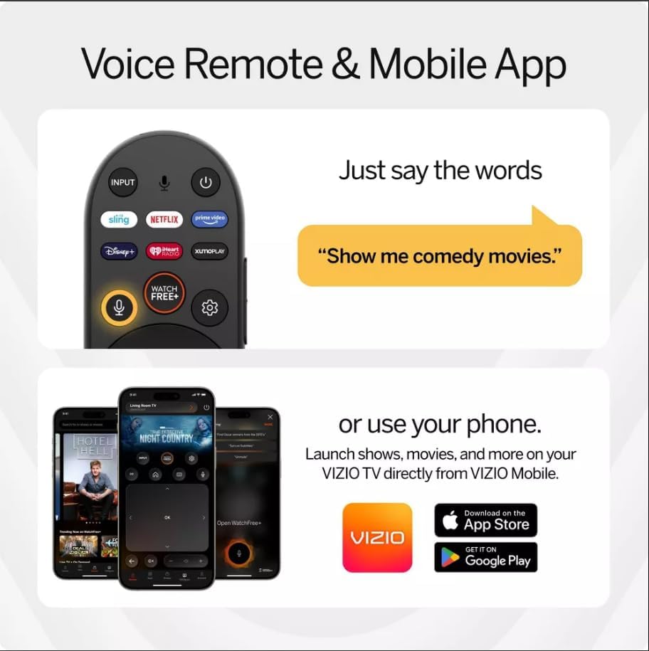 VIZIO 50-Inch 4K UHD LED Smart TV Bundle - HDR10+, VRR, Bluetooth, Alexa Compatible, Voice Remote with UAX HDMI Cable, 12-Month CPS Protection. 50 Inches image 7 of 9 B0FCPGQ9ZF