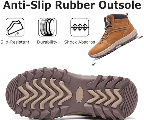 Mens Winter Waterproof Snow Boots Warm Fur Lined Hiking Boot Lightweight Non Slip Outdoor Insulated Shoes3