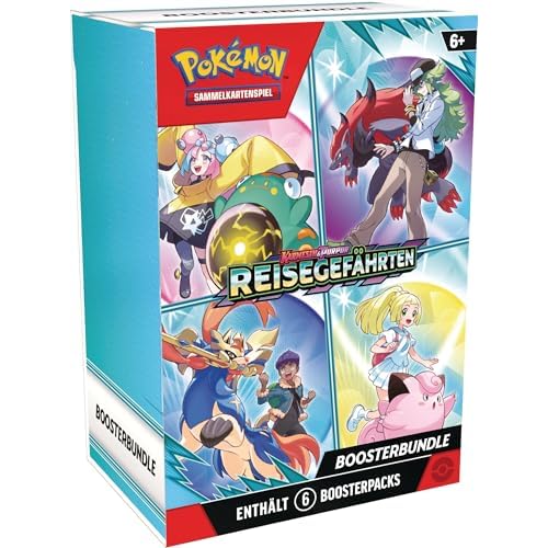 Pokémon-Sammelkartenspiel: Boosterbundle Karmesin & Purpur – Reisegefährten (6 Boosterpacks)