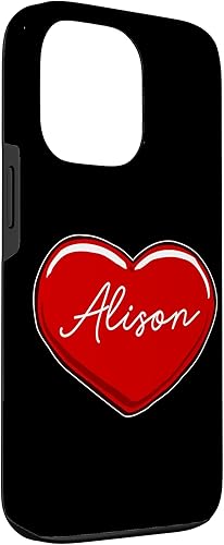 Miniatura 3 de iPhone 13 Pro Dibujado a mano Corazón Alison - Primer Nombre Corazones I Love Alison Case