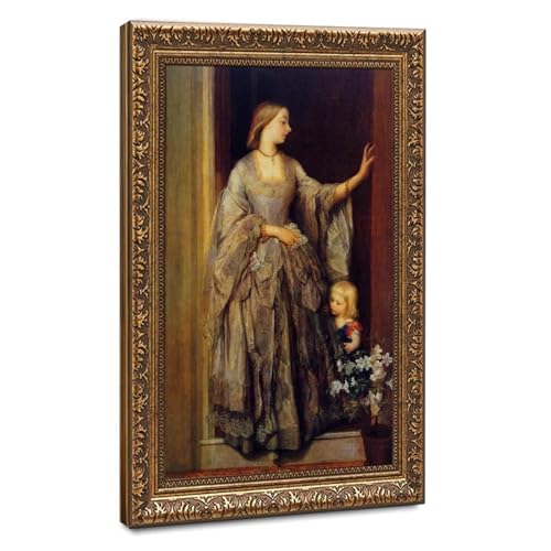 Impression sur toile Lady Margaret Beaumont décoration de bureau Watts 51x76 cm