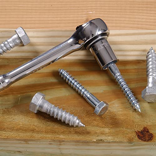 Tornillo de rosca hexagonal 1/4 x 4 1/2 pulgadas de zinc en caja de 100 unidades 4
