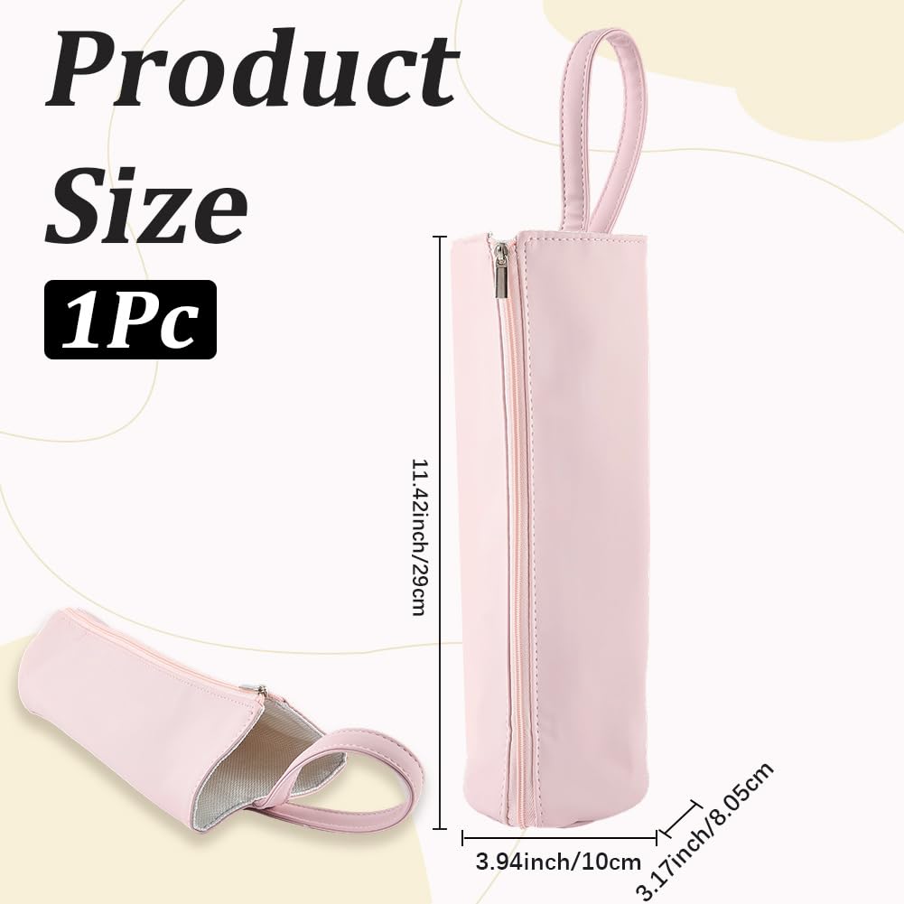 Bolsa de Viaje de Piel Sintética de 29 x 12cm Resistente Al Calor para Guardar Rizadores, Planchas de Pelo Y Otros Utensilios. Funda Organizadora Portátil para Planchas de Pelo
