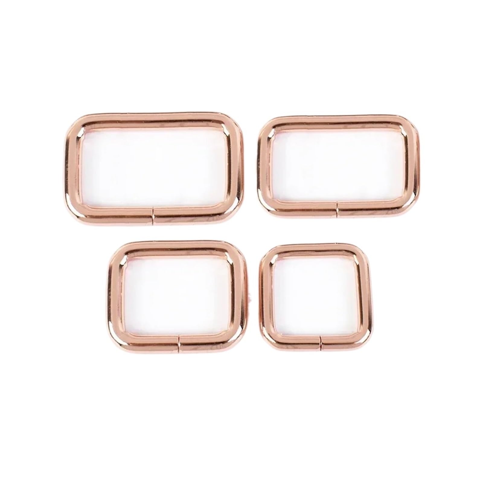 10 Pezzi di Fibbie for Borse in Metallo da 16-50 mm, Fibbie ad Anello a D for Cinghie, Ganci for Cintura, connettori, Accessori Fai da Te(F4-5-RoseGold,25mm)