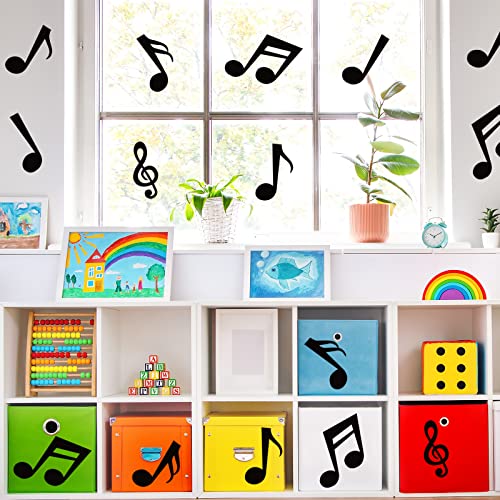 Whaline Recortes de notas musicais, 45 peças, recortes em forma de nota musical, 5 desenhos, notas m