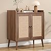 Farini sideboard buffet cabinet with storage bar liquor cabinet with rattan decorated doors vintage side cabinet for dining room living roomhallway  urban country home decor