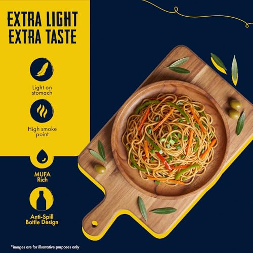 Image of Jivo Extra Light Olive Oil 500ml | Imported from Spain | Everyday Use for Cooking, Dressings, Salad, Soups, Dips, and Marinades | Light, Flavorful High MUFA & Rich in Antioxidants (Pack of 3)