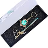 【材質】サイズ(約):17-22cm 材質：亜鉛合金、程よくの重量感、より質感が溢れ出す(サイズと重さは人工で測っていますので、少々の誤差があり可能で、ご了承ください。) 【原神 神の目 グッズ 原神 キーホルダー ペンダントジ ュエリー ギフトボックスセット モデル手作り 金属武器 雷電将軍 刻晴 鍾離 胡桃 魈 楓原万葉 Genshin impact グッズ】大人気アニメの刀が持ち運び可能に！鍵や小物につければ紛失防止にもなり、軽くて安全です、存在感抜群。 【スタイル】ゲーム「原神proje...