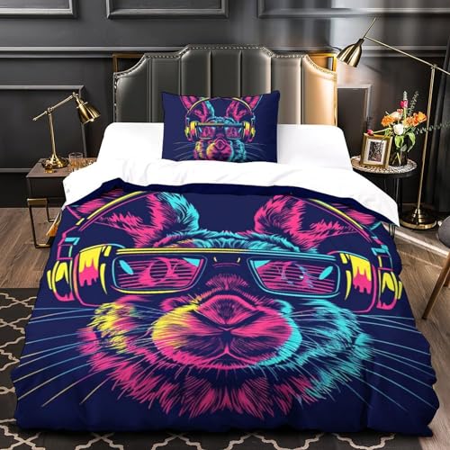 Parure de lit microfibre douce 135x200 avec fermeture éclair robuste - 4
