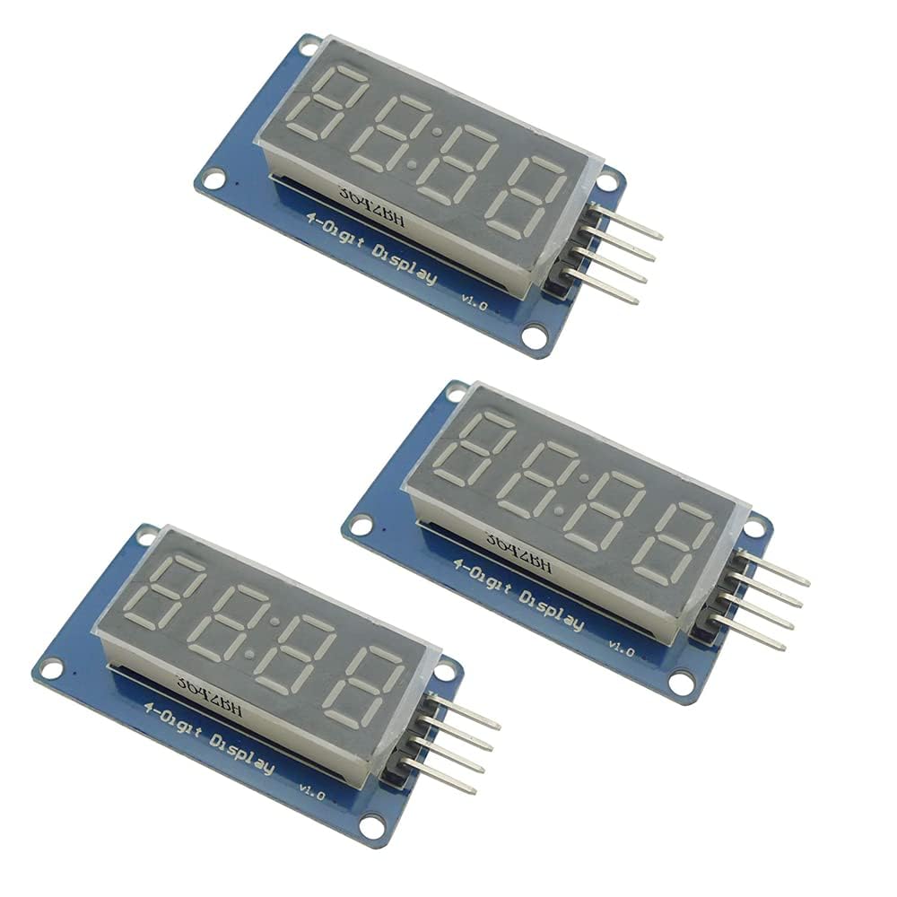 3PCS 0.36 inch LED Display Module TM1637 7 Segment 4 Bits with Clock Display Common Anode Red Digital Tube Board for Arduino