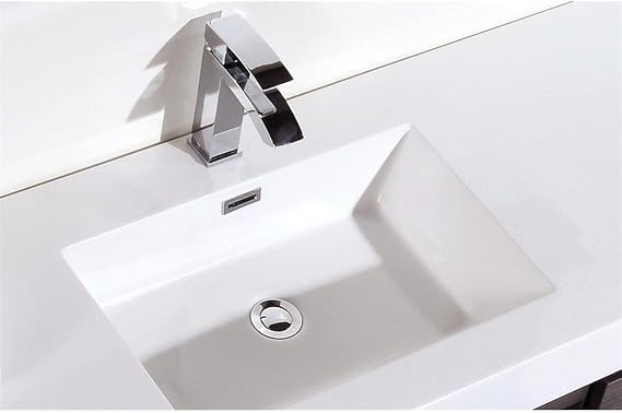Bliss 60 Gray Oak Wall Mount Single Sink Modern Bathroom Vanity