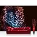 Produktbild Vlies Fototapete 152.5x104cm PREMIUM PLUS Wand Foto Tapete Wand Bild Vliestapete - Kunst Tapete Löwe Illustration Lichter schwarz - no. 3579