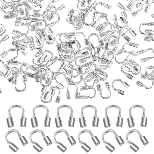 300Pcs U-Shape Brass Wire Guardian, 0.7mm Hole Wire Guards for