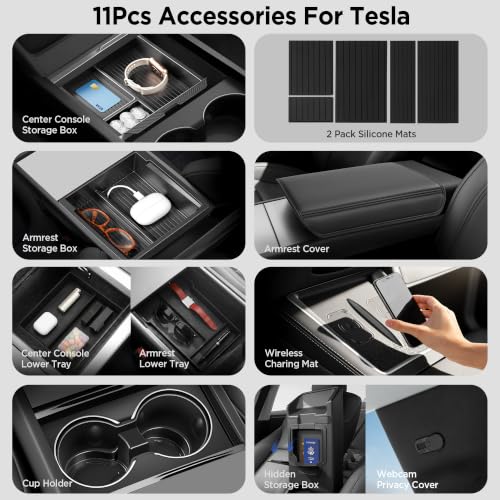 Image of 11PCS Console Organizer for Tesla Model 3 Accessories 2026-2024
