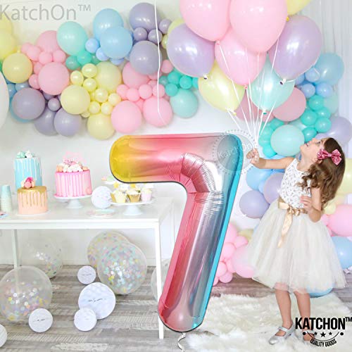 Image of KatchOn Rainbow Number 7 Balloon 40 Inch