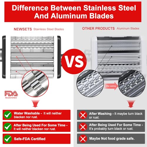 image for NEWSETS Pasta Maker Attachment for All Kitchenaid Mixers, Noodle Maker